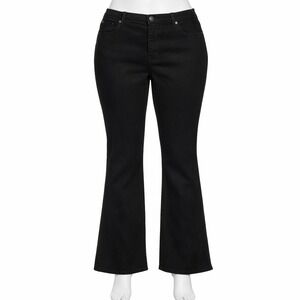Women with Control Renee Greenstein Slimming Flare Pants Black 16P Petite NEW